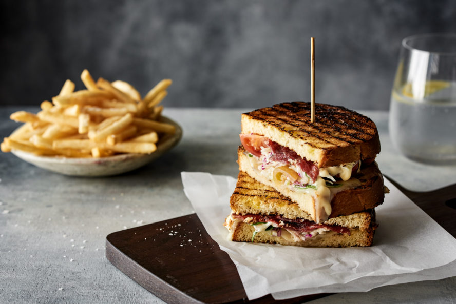 Toasted Sandwich and fries
